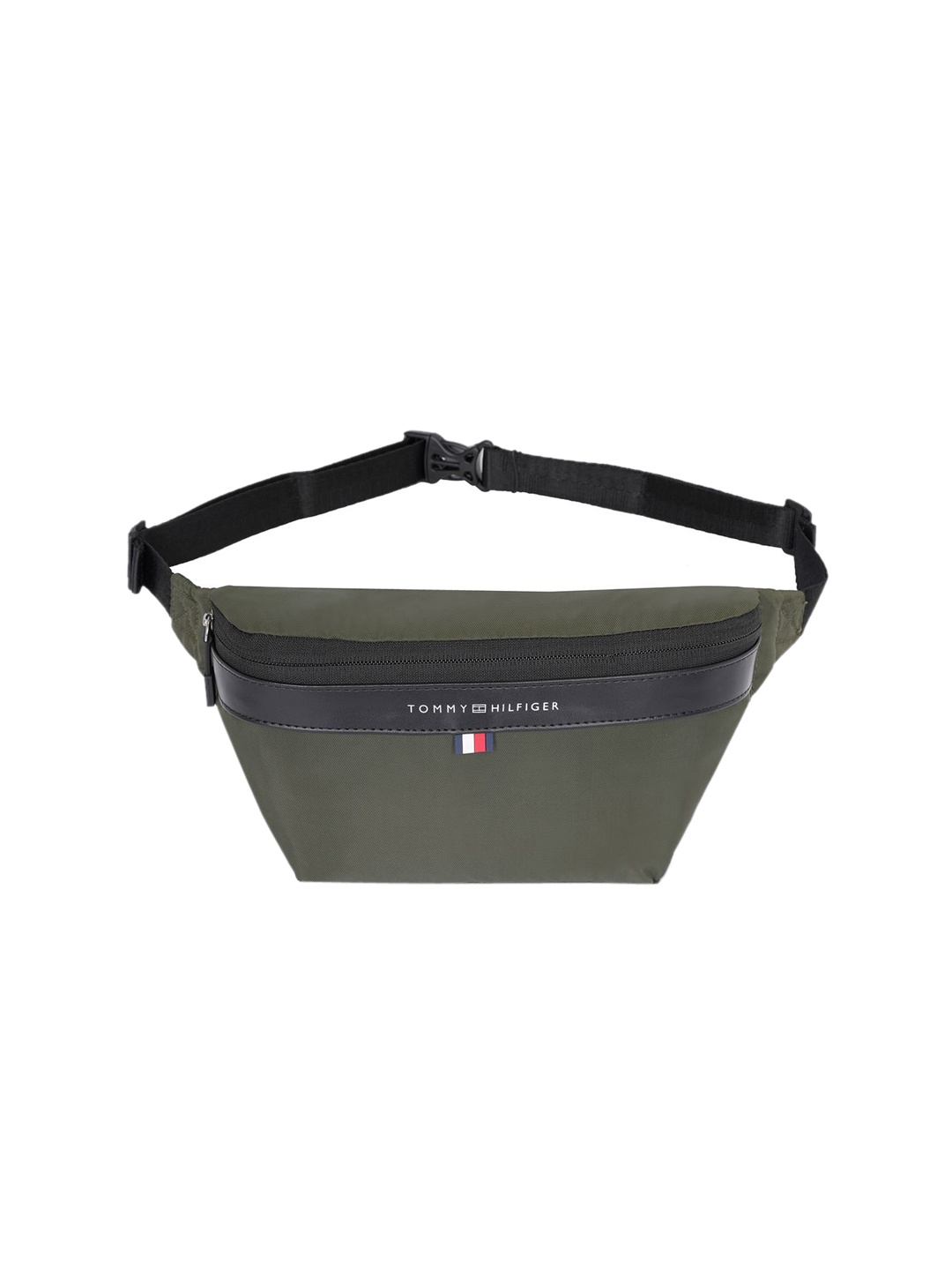 

Tommy Hilfiger Unisex Brand Logo Waist Pouch, Olive