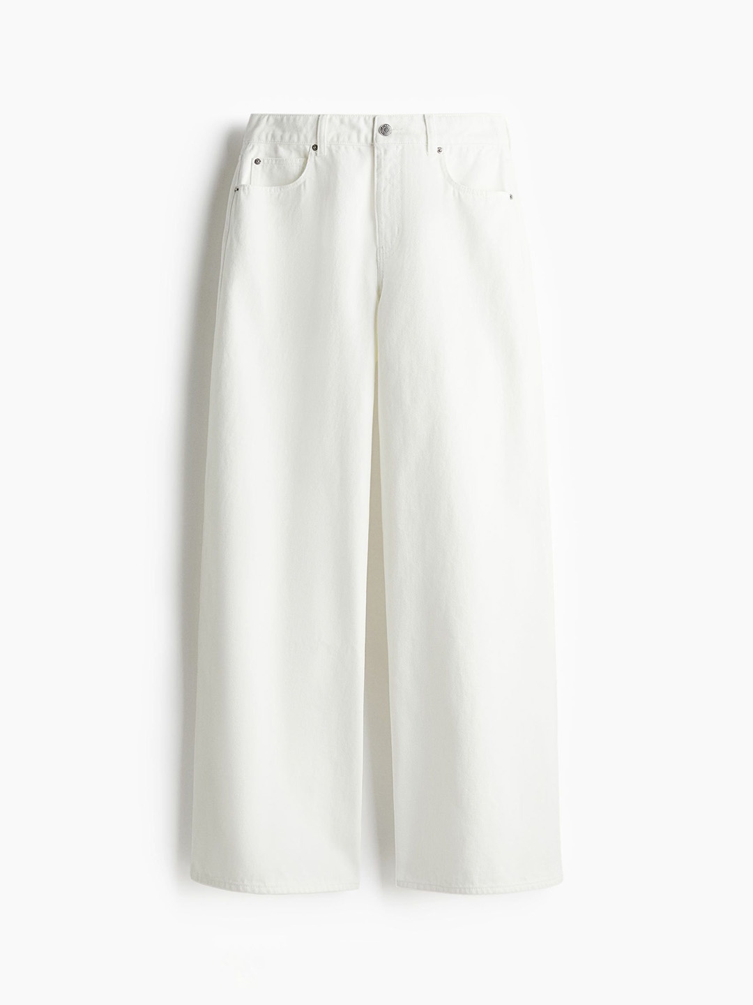 

H&M Wide High Jeans, White