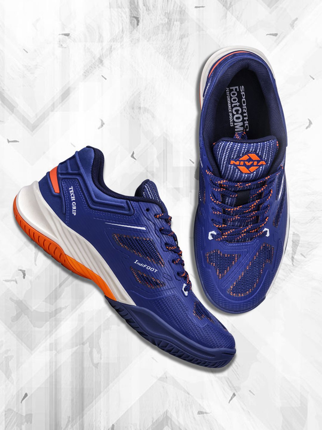 

Nivia Men Lace-Ups Tennis Shoes, Navy blue