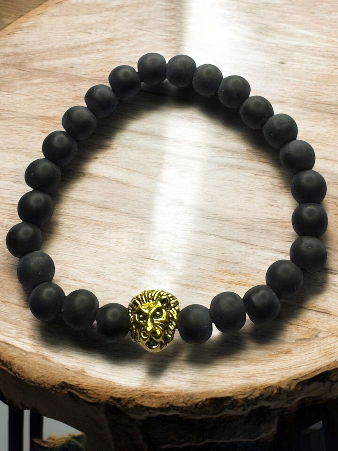 

AKLINA Artificial Beads Beaded Ceramic Elasticated Bracelet, Black