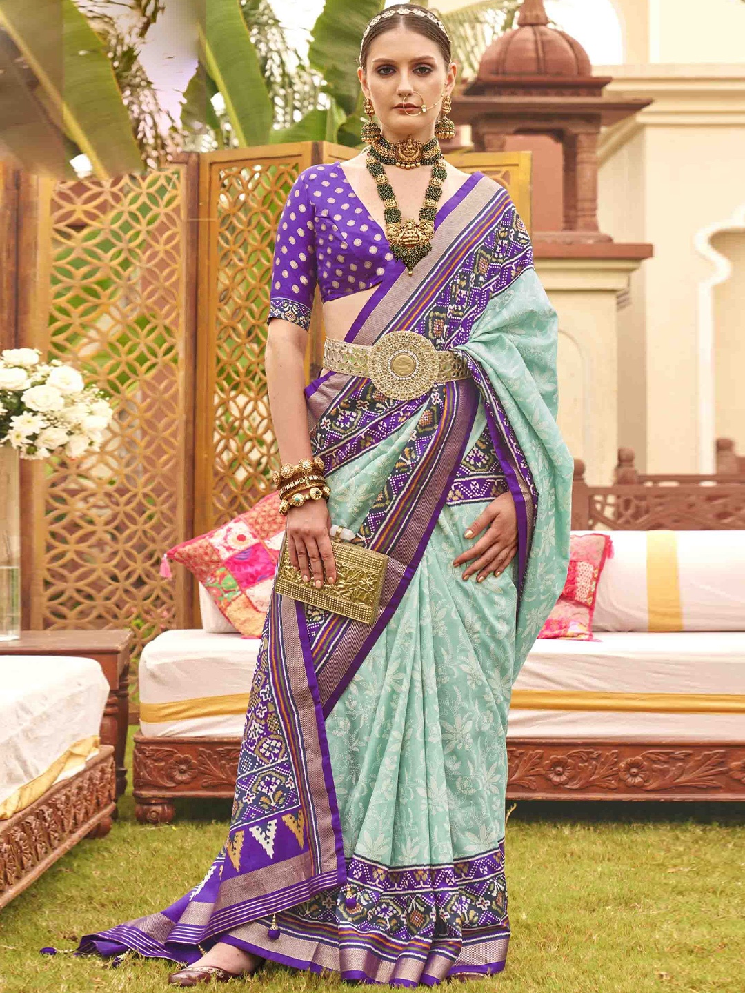 

KIMISHA Woven Design Patola Saree, Blue