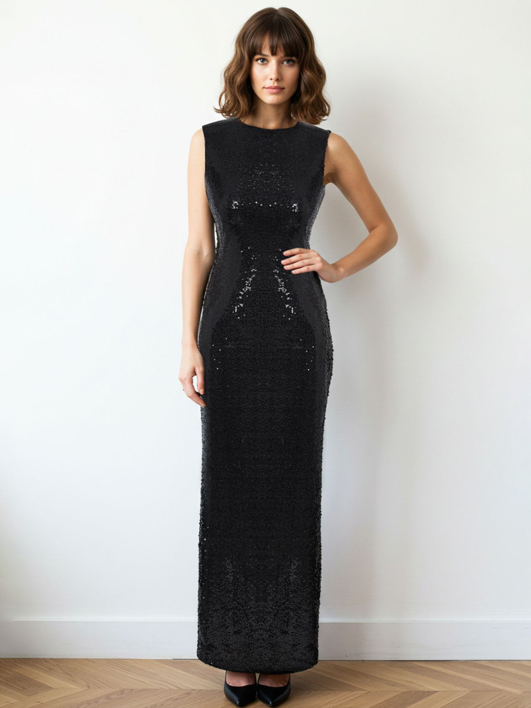 

Trendyol Women Embellished Maxi Dress, Na