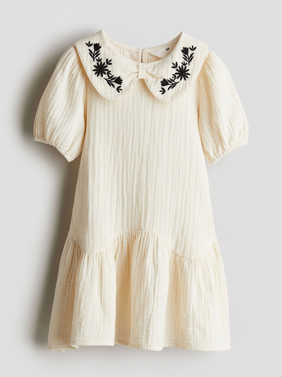 

H&M Cotton Muslin Dress, Beige