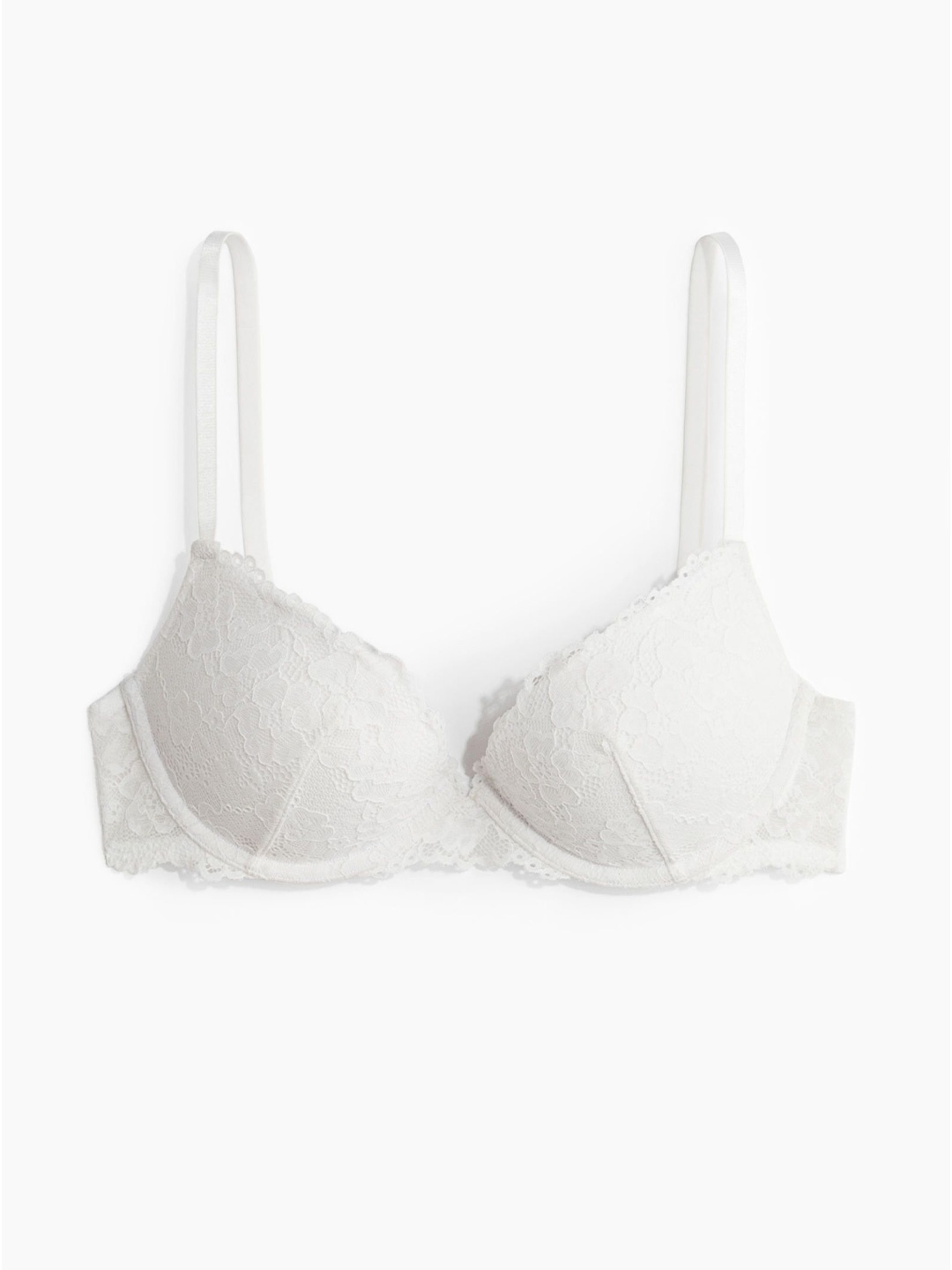 

H&M Lace Super Push-Up Bra, White