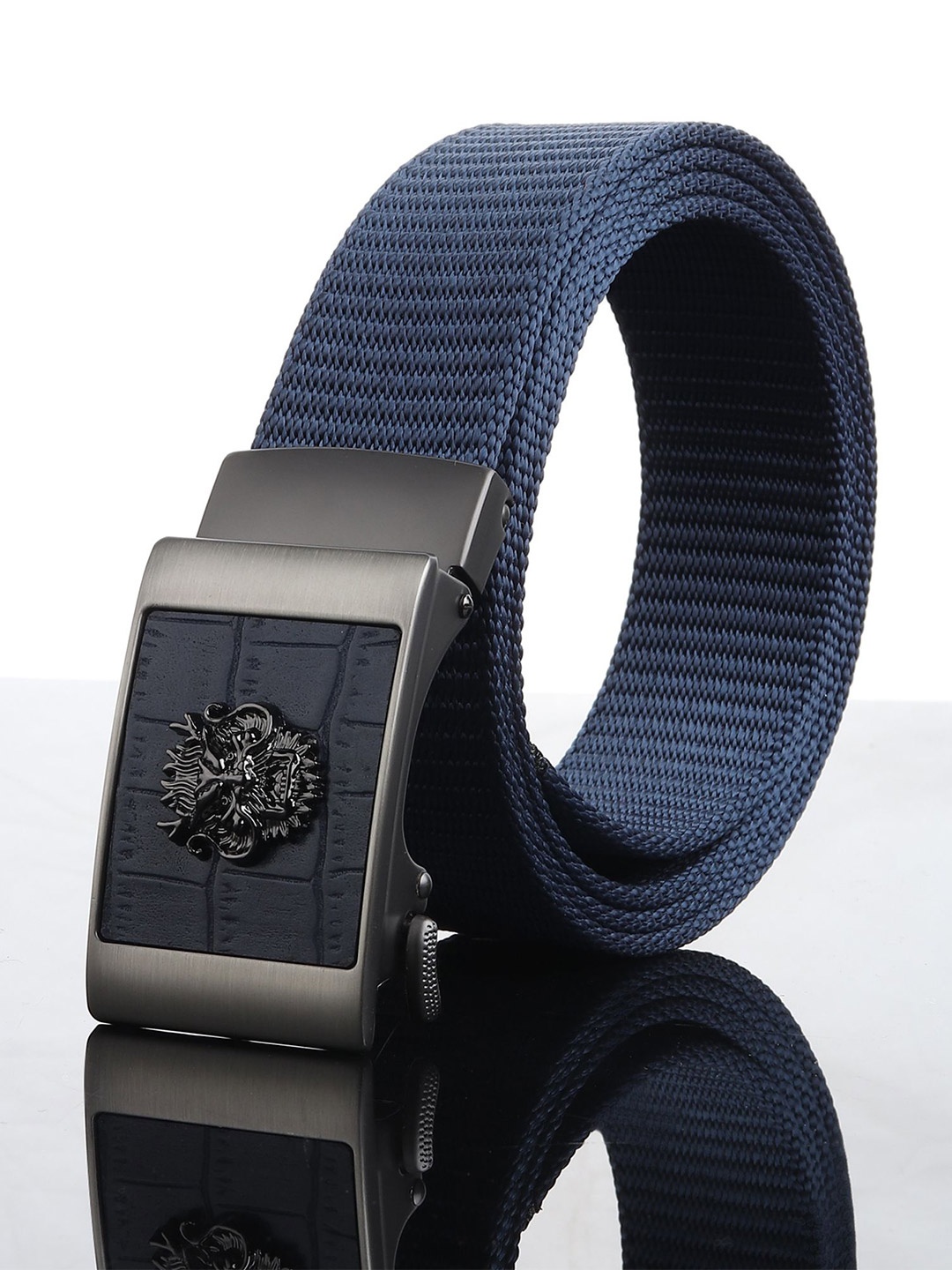 

Metronaut Men Textured Belt, Blue