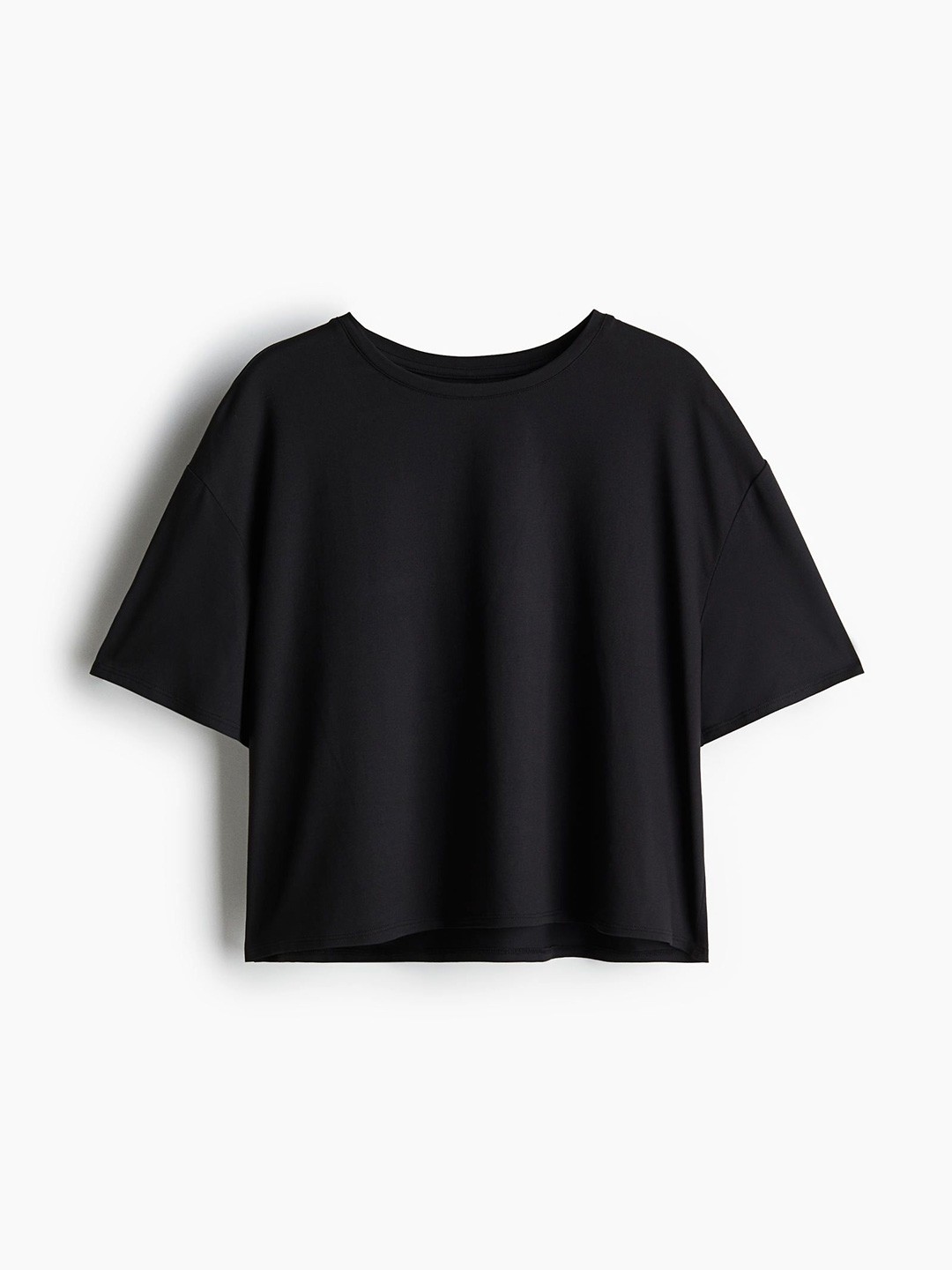 

H&M Boxy-Style Sports Top In DryMove, Black