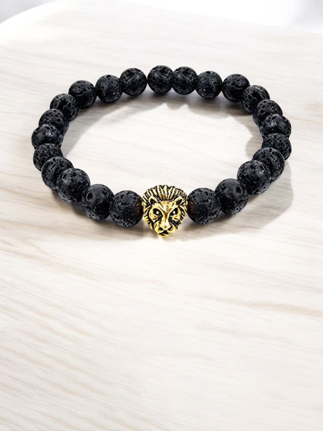 

AKLINA Artificial Beaded Elasticated Bracelet, Black