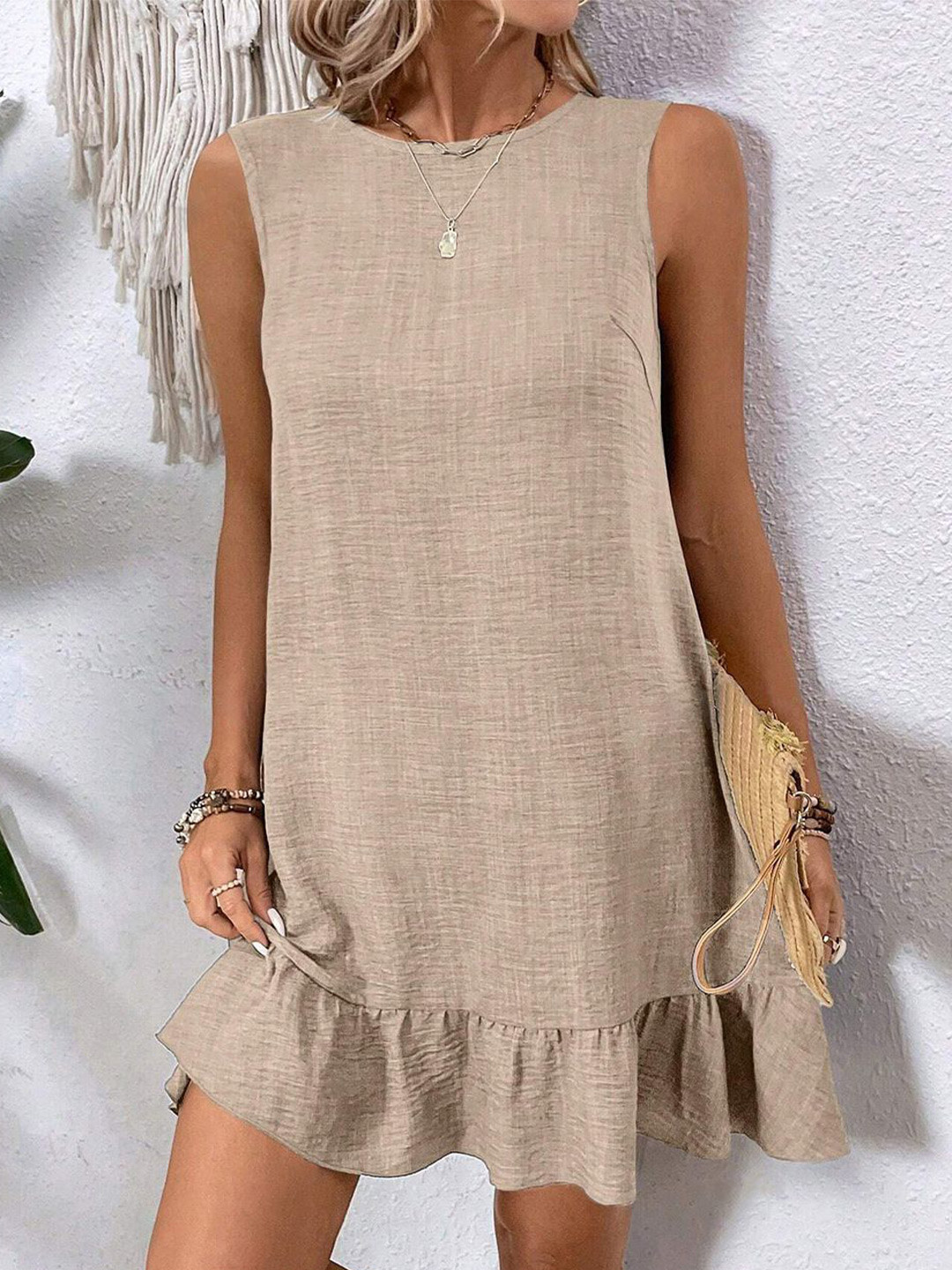 

StyleCast x Revolte Women A-Line Dress, Beige