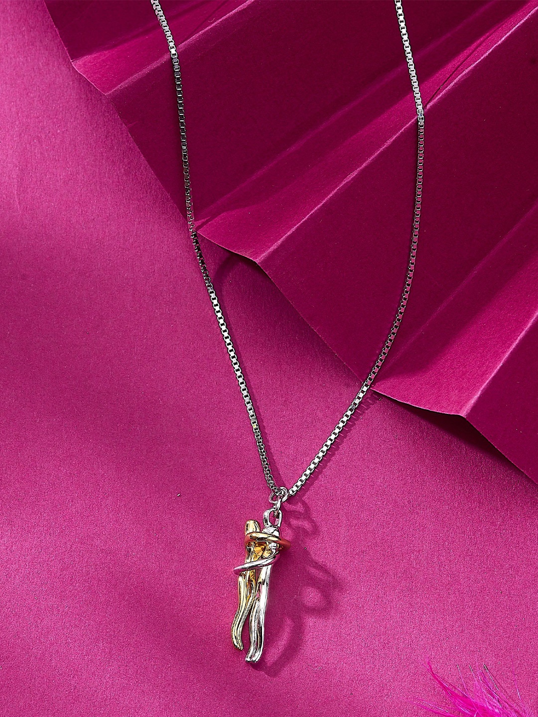 

Nipura 925 Sterling Silver Rhodium-Plated I Found You Pendant With Chain