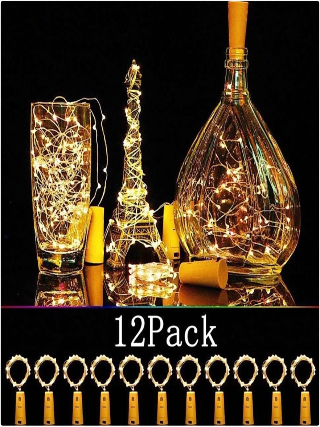 

SPARK WORLD Yellow & Brown 12 Pieces Rice Shaped String Lights