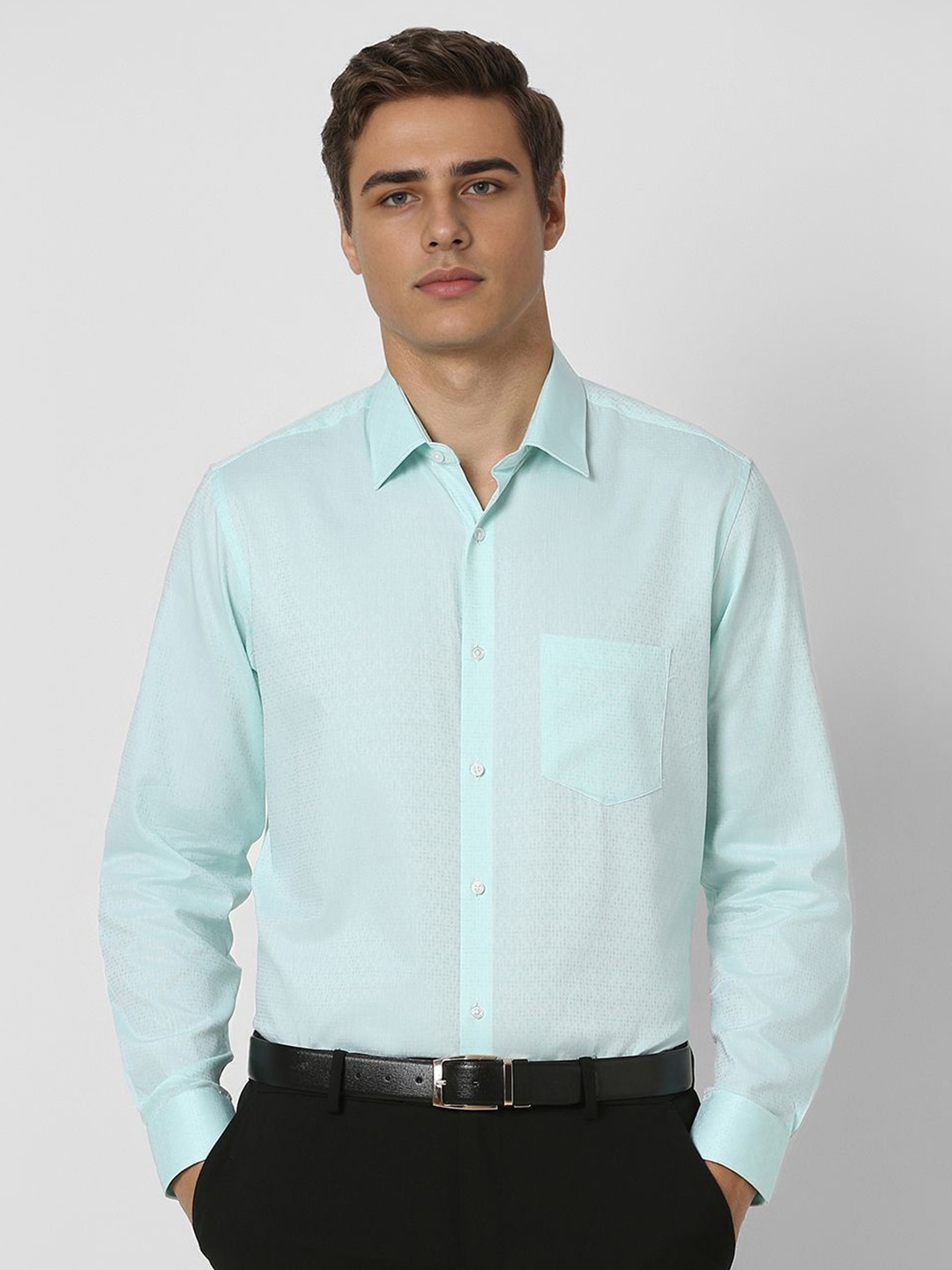 

Van Heusen Men Opaque Formal Shirt, Blue