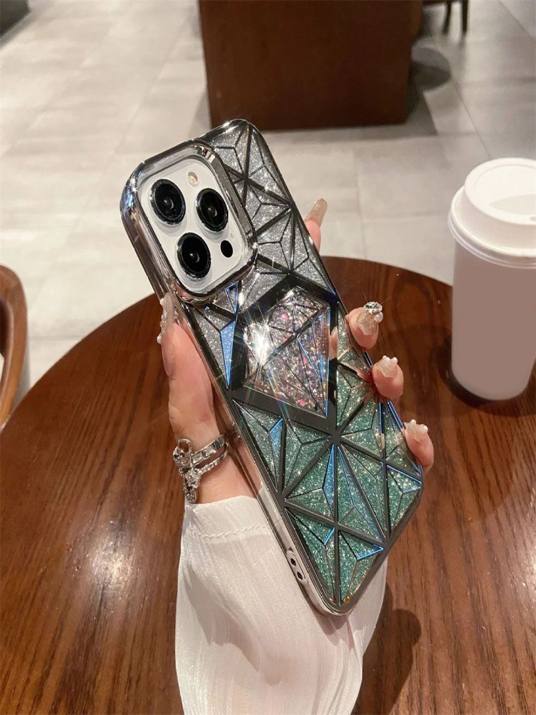 

Luxury Kase Solid Printed iPhone 13 Pro Back Case Mobile Accessories, Green