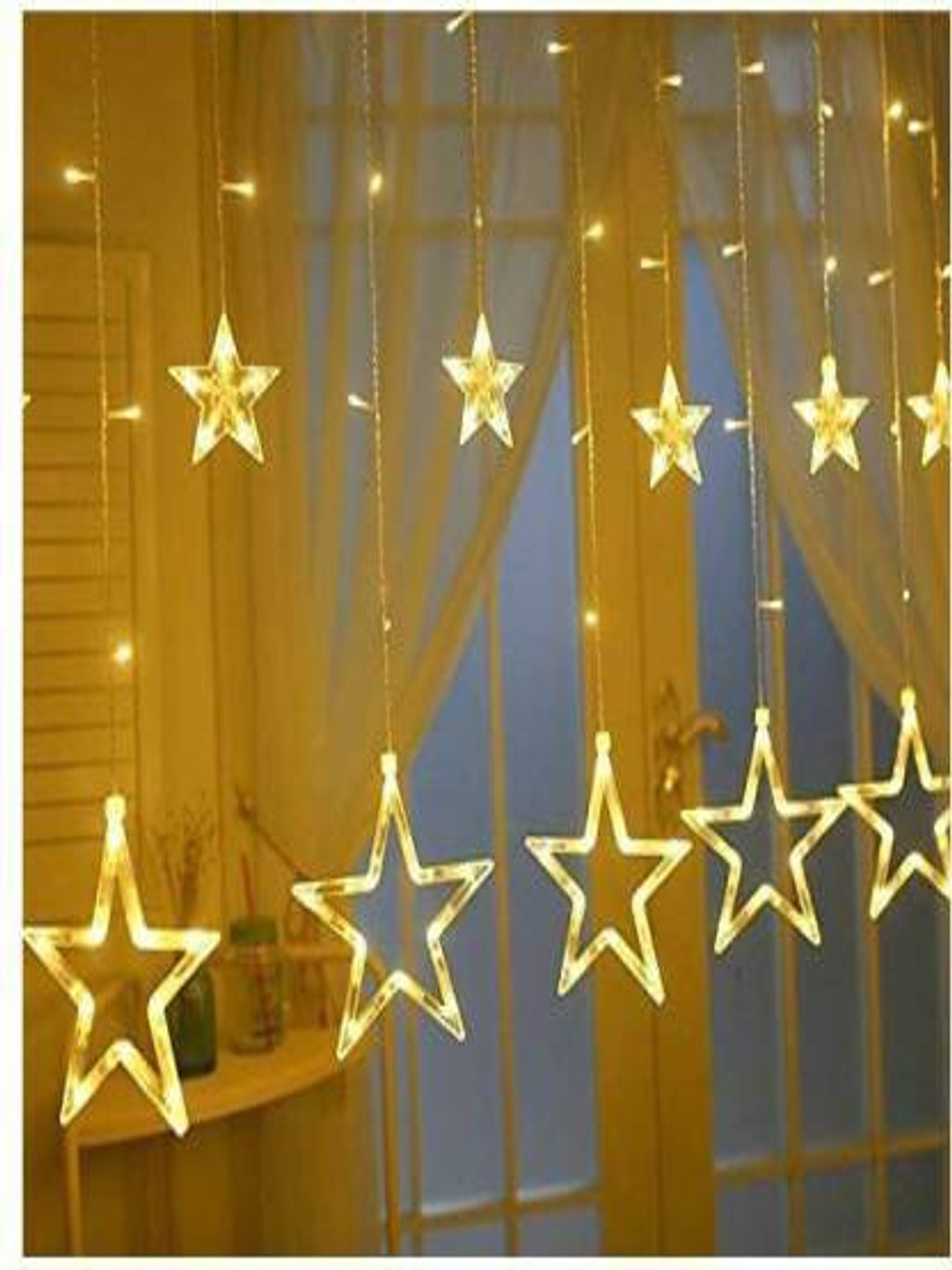 

SPARK WORLD Yellow Star Shaped LED String Light