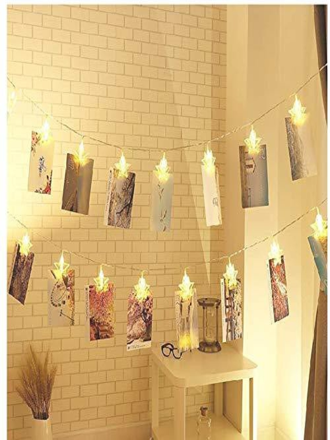 

ENORMITY Yellow & White Photo-Clip Shape String Lights