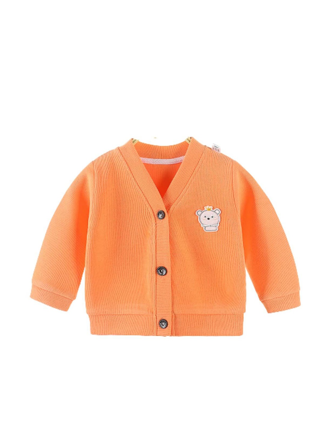 

MOMISY Kids V-Neck Cardigan, Orange