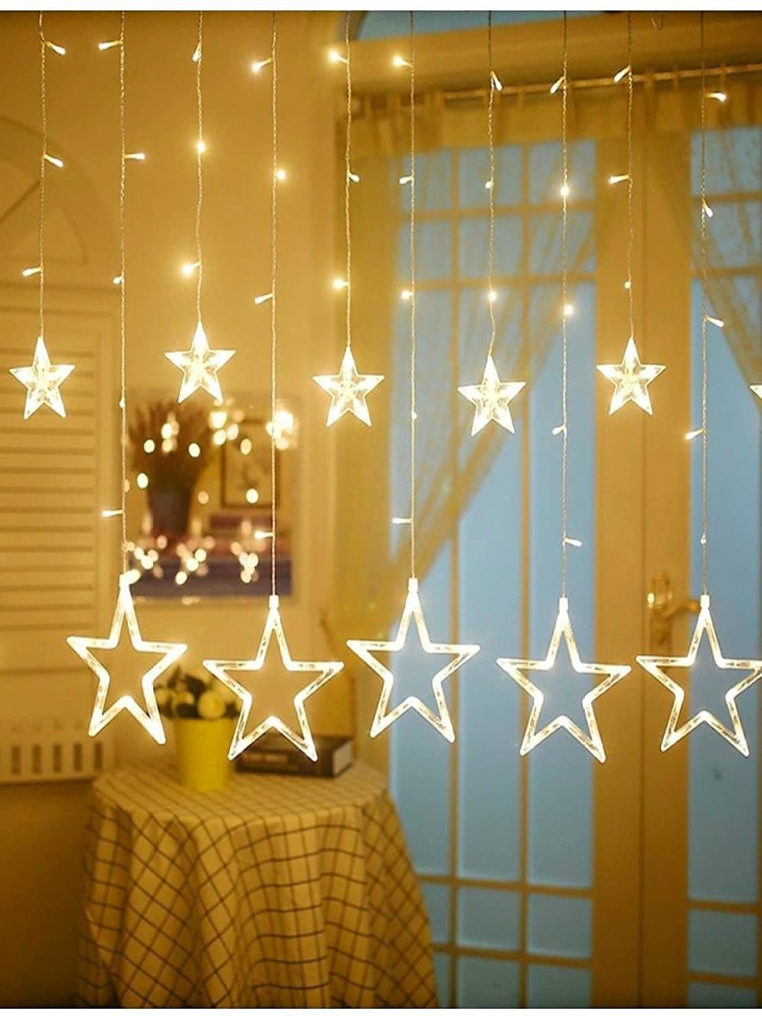 

SPARK WORLD Yellow Star Shaped String Lights