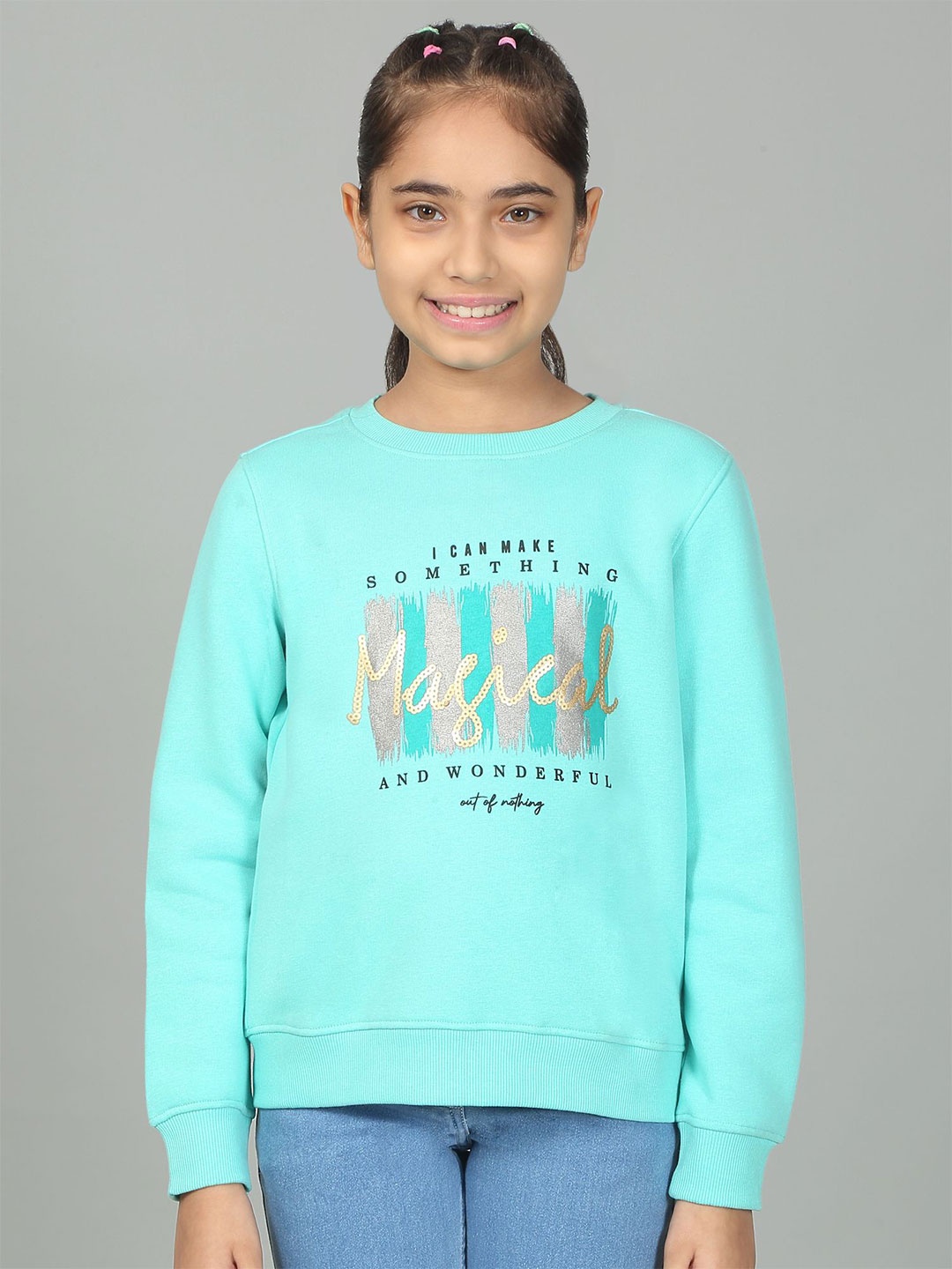 

Cantabil Girls Printed Sweatshirt, Blue