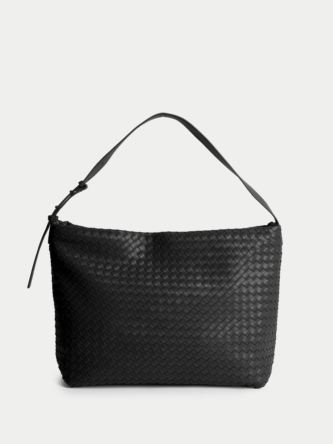 

Marks & Spencer Structured Shoulder Bag with Cut Work, Black