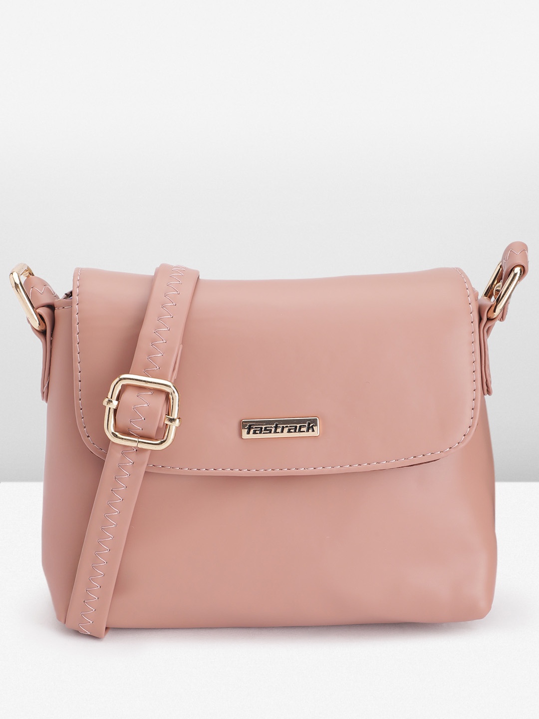 

Fastrack Brand Logo Detailed Sling Bag, Pink