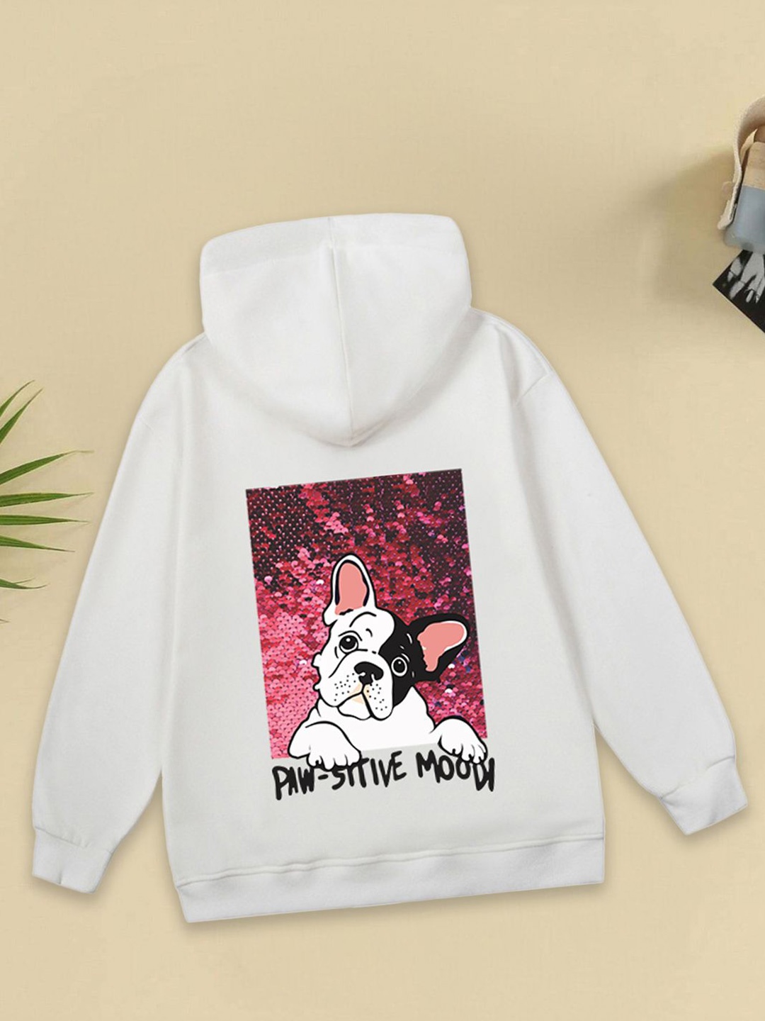 

FOREVER FRIDAY Girls Hooded Printed Sweatshirt, White