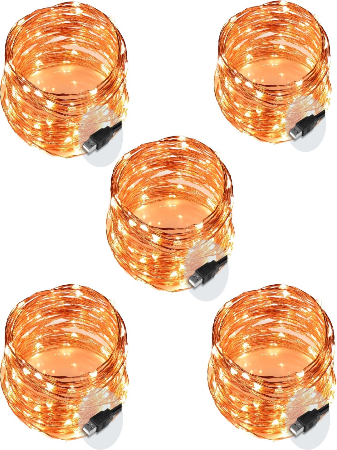 

SPARK WORLD Yellow 5 Pieces LED Fairy String Lights