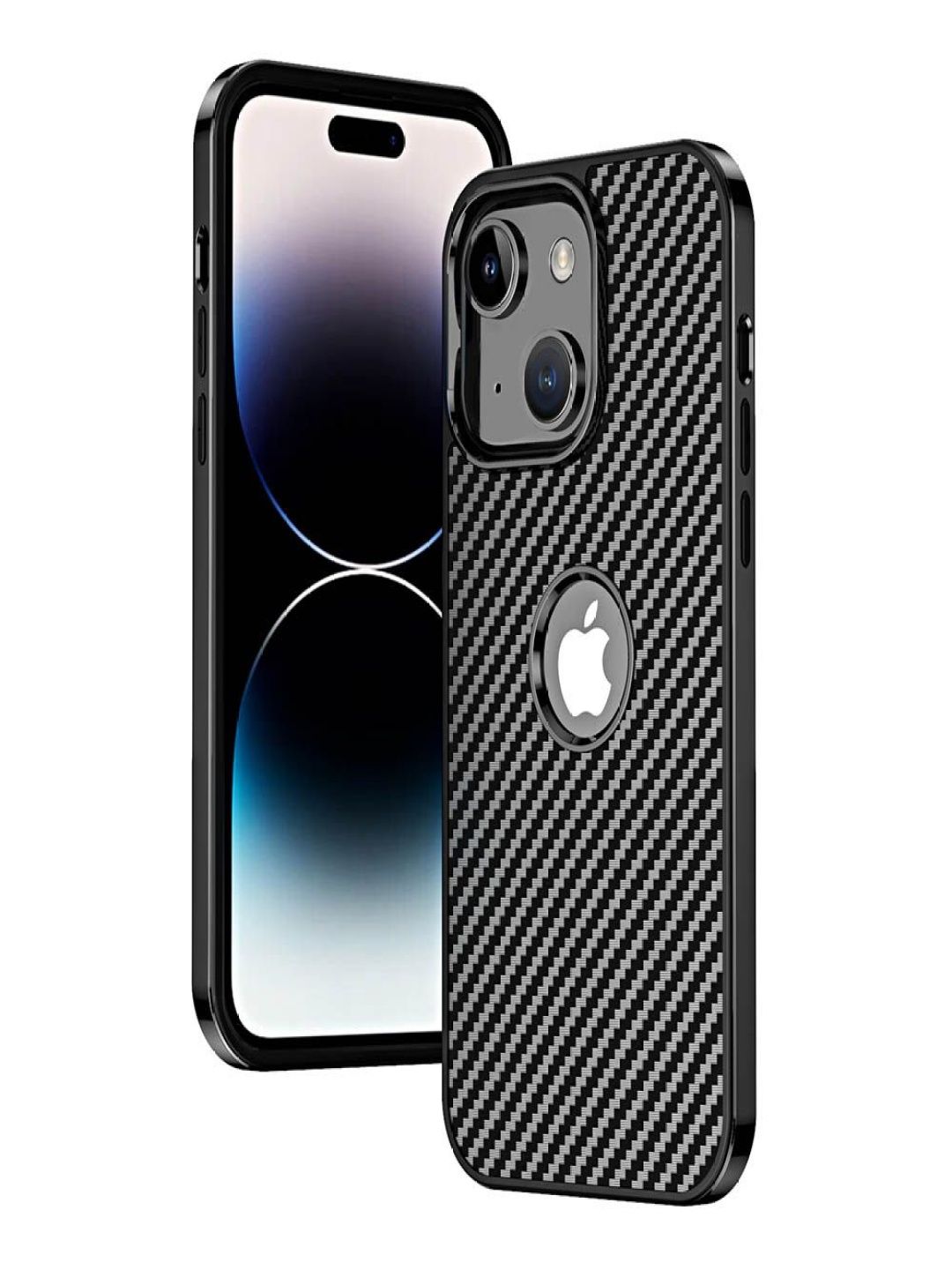 

Luxury Kase Geometric Printed iPhone 13 Back Case Mobile Accessories, Black