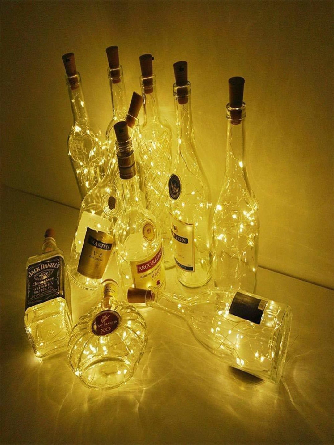 

SPARK WORLD Yellow 10 Pieces Rice Shaped Cork Fairy String Lights