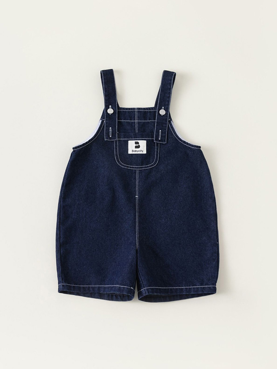 

LULU & SKY Infant Girls Denim Dungaree, Blue