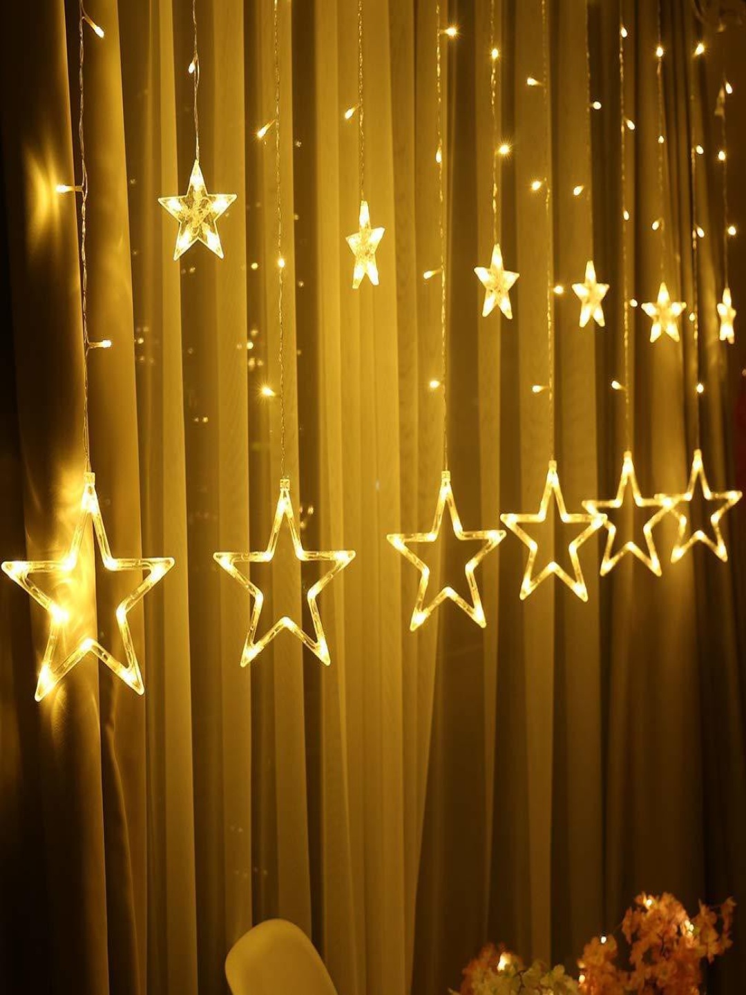 

ENORMITY Yellow 138 Pcs Star LED String Lights