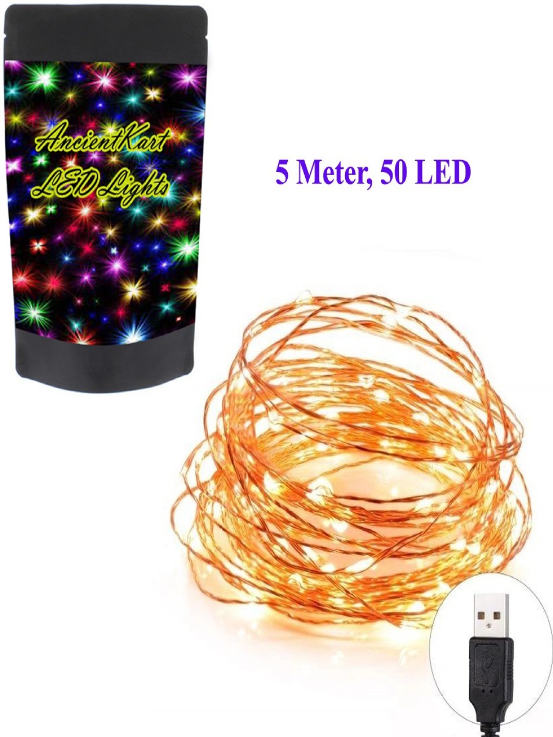 

ENORMITY Yellow Fairy Rice Shape String Light