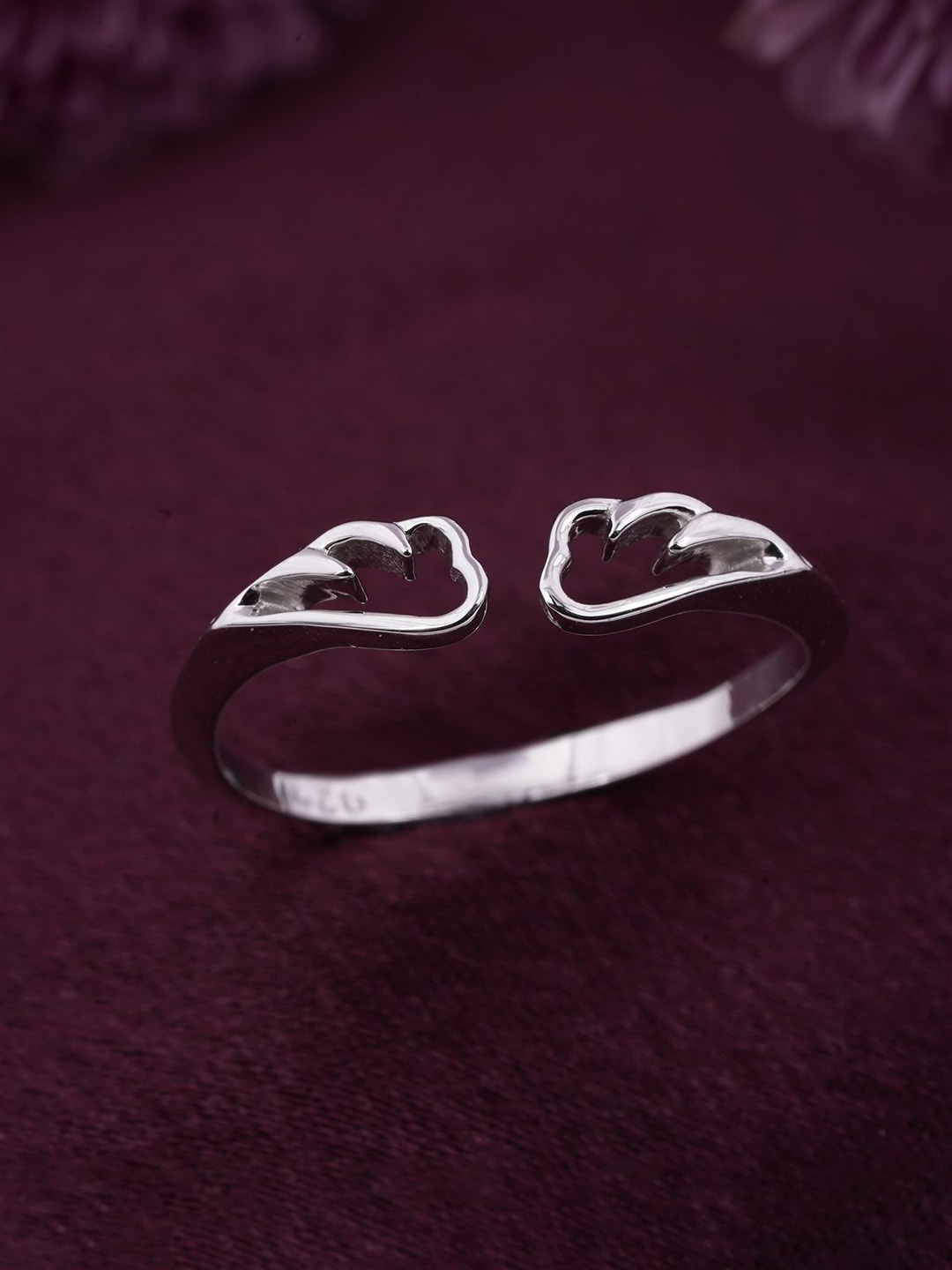 

Zalkari 925 Sterling Sliver-Plated Angle Wings Promise Finger Ring, Silver