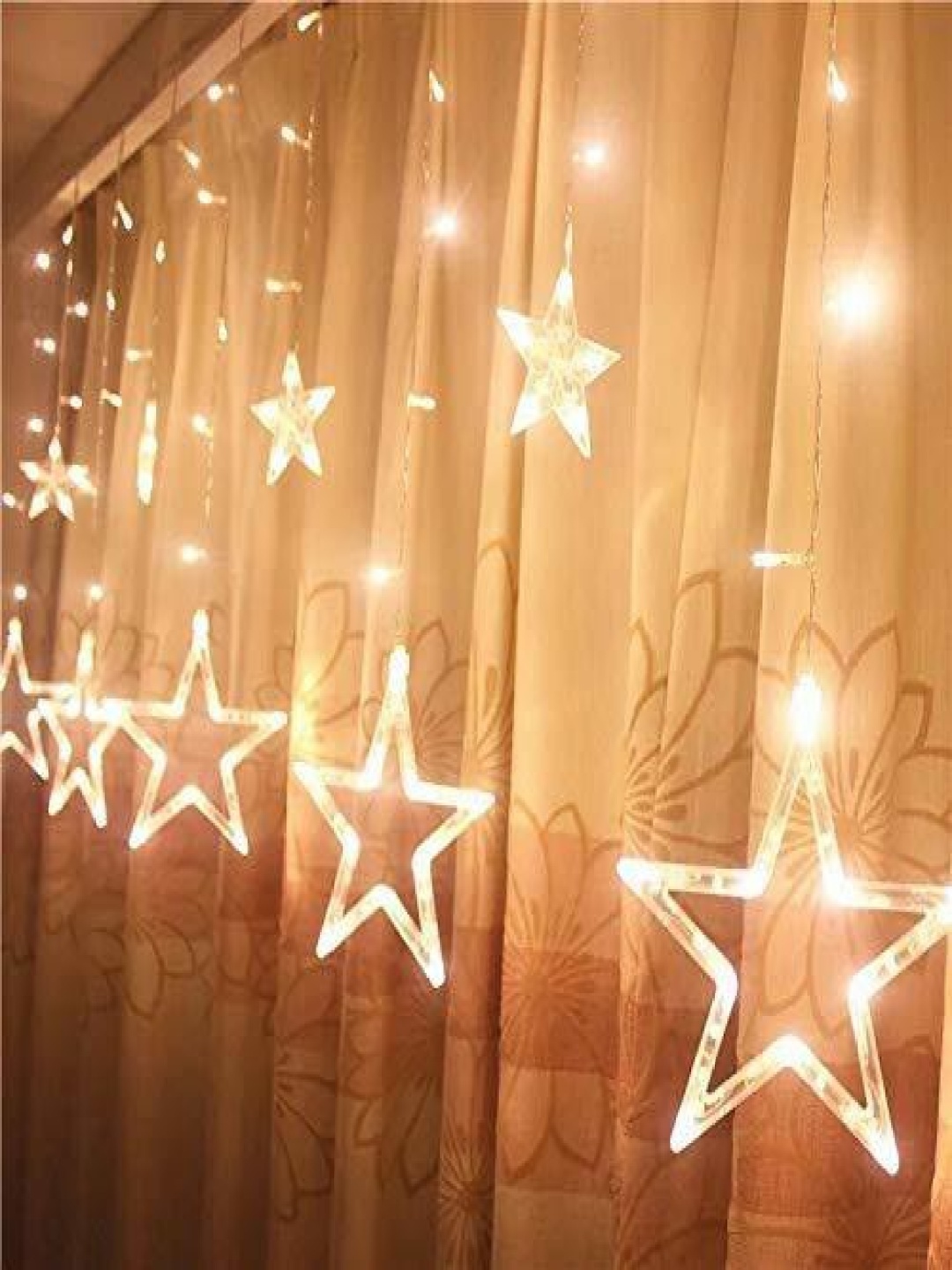 

SPARK WORLD Yellow Star Shaped Bulb String Lights