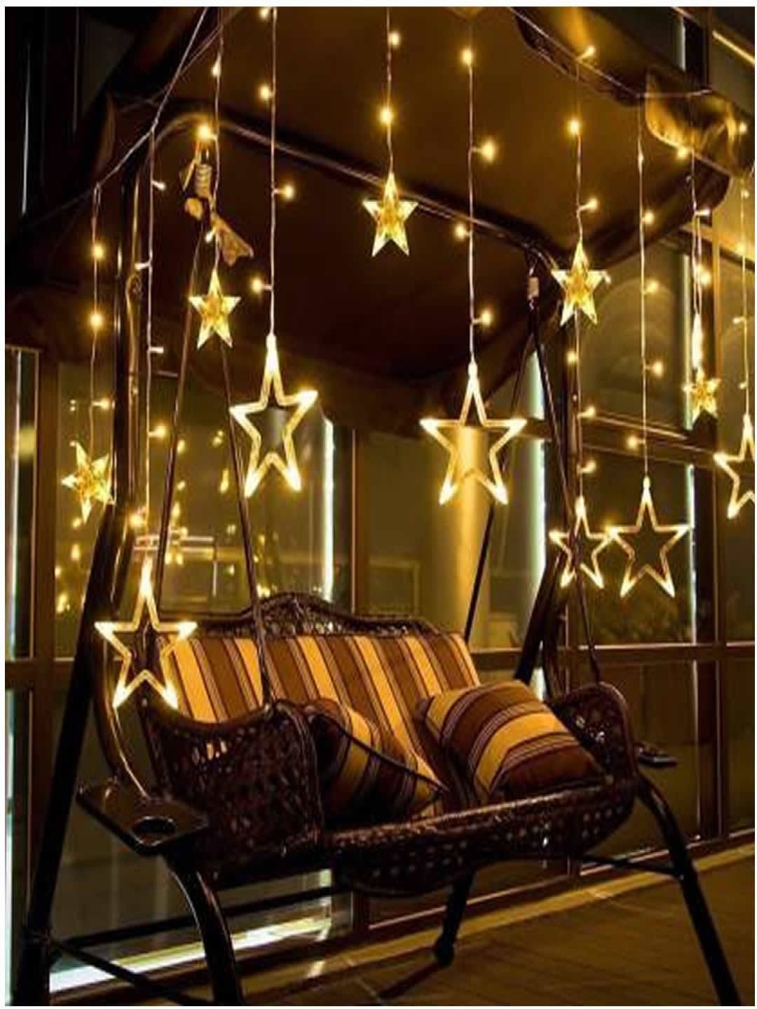 

SPARK WORLD Star-Shaped LED String Lights, Gold