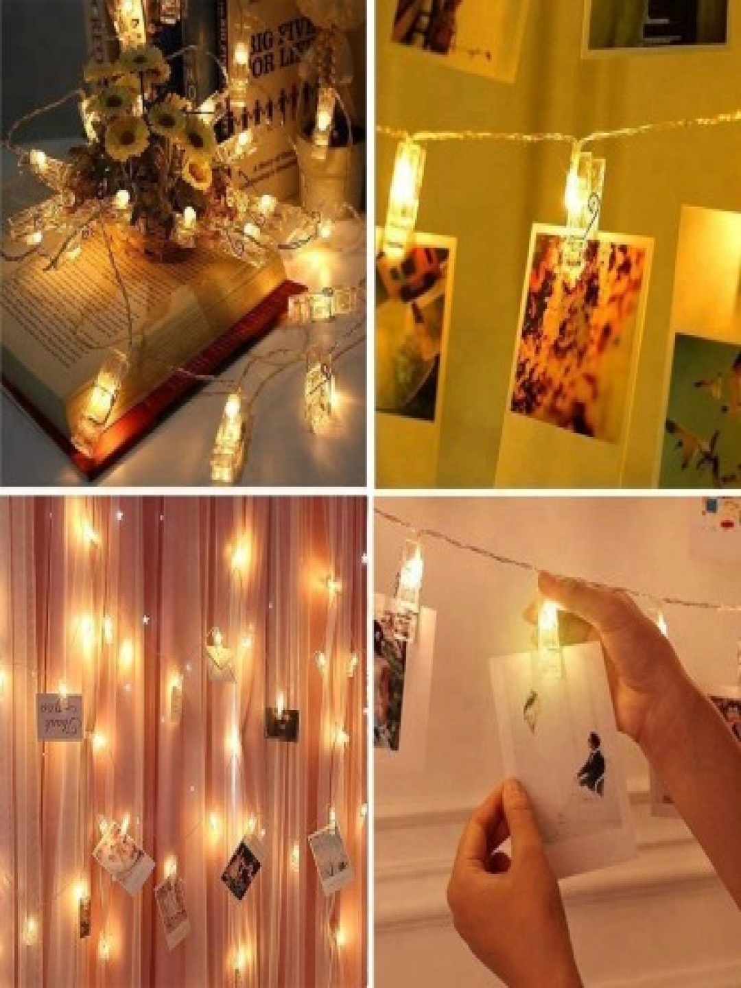 

SPARK WORLD Yellow Photo Clip String Lights