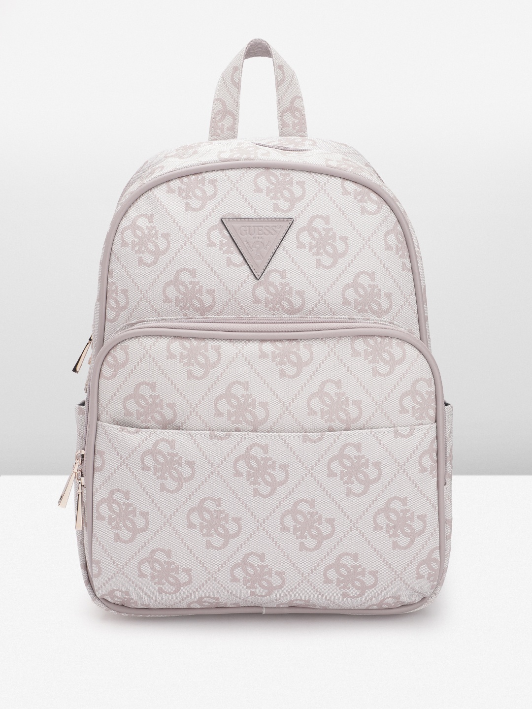 

GUESS Women Brand Logo Printed Backpack, Beige
