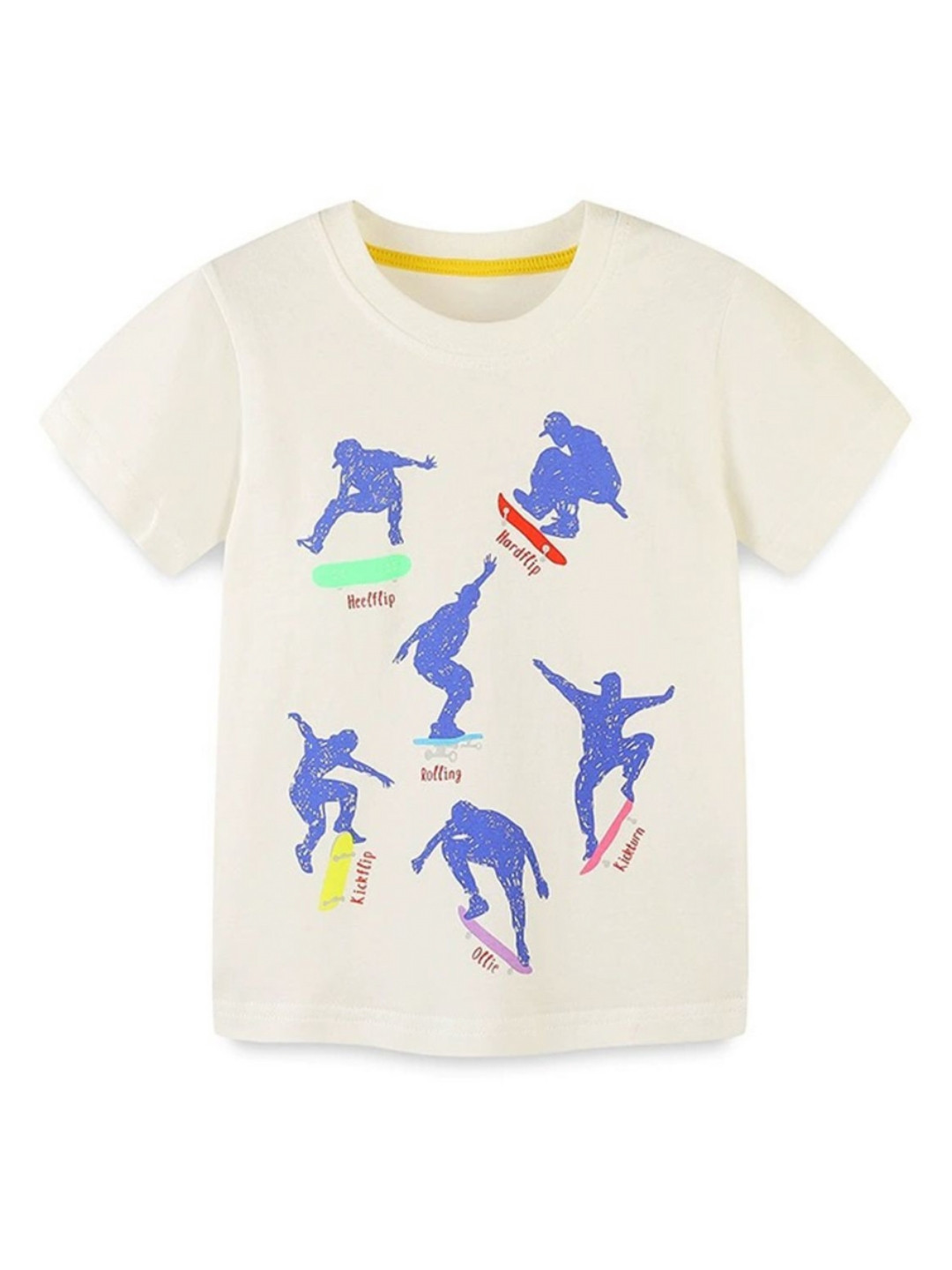 

LULU & SKY Boys Printed Applique T-shirt, White