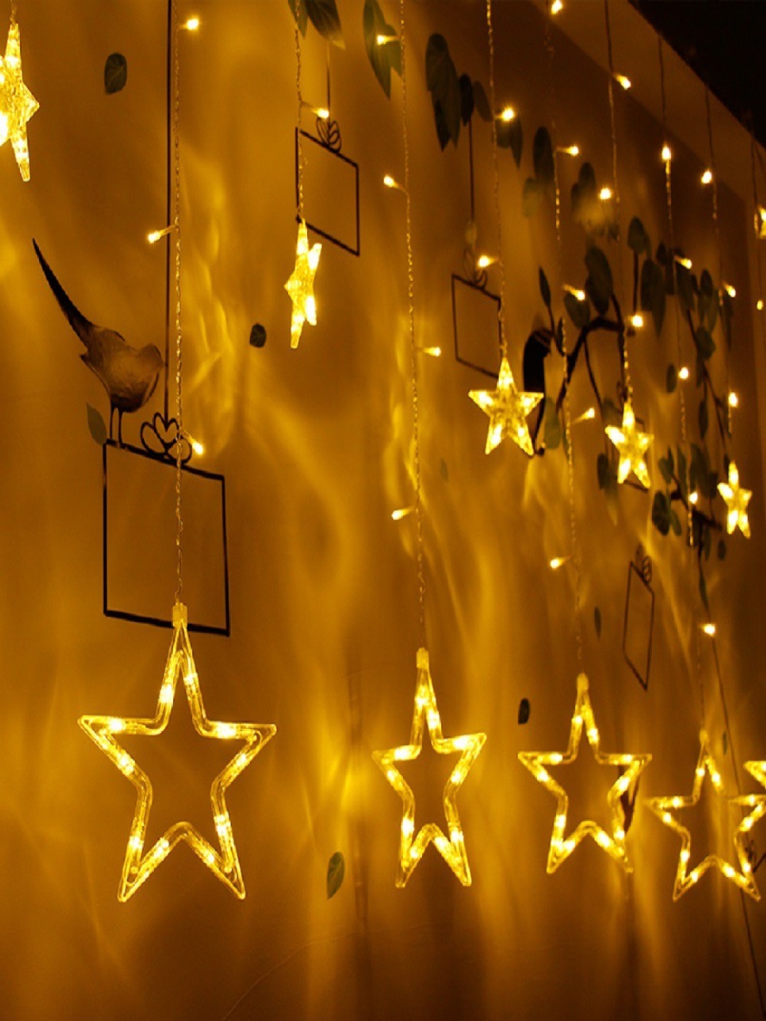 

SPARK WORLD Yellow Star Bulb Shaped String Lights