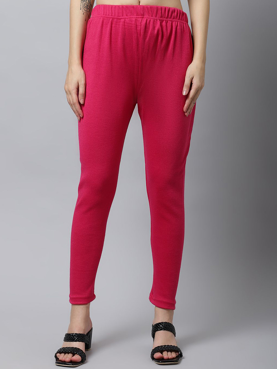 

Valles365 by S.C. Woolen Ankle-Length Leggings, Pink