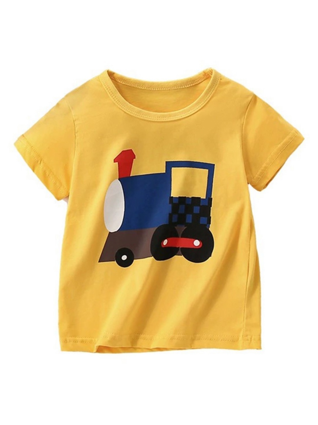

LULU & SKY Boys Printed Applique T-shirt, Yellow