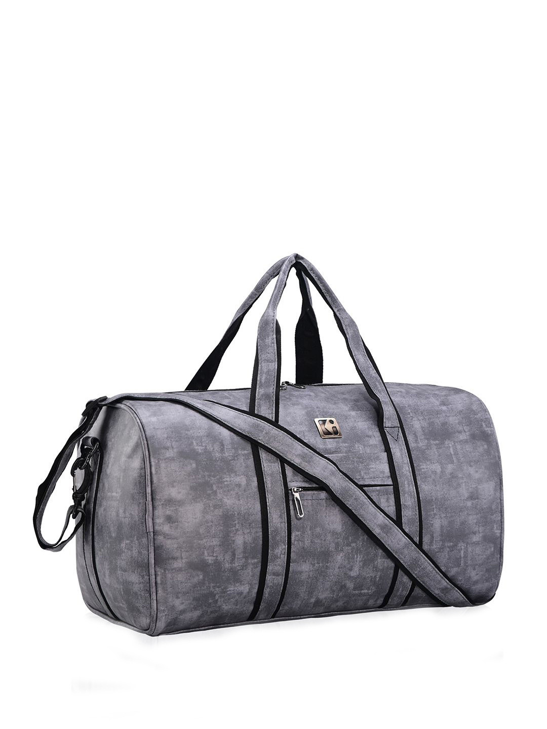 

Kuber Industries Unisex Medium Reversible Leather Travel Duffel Bags, Grey