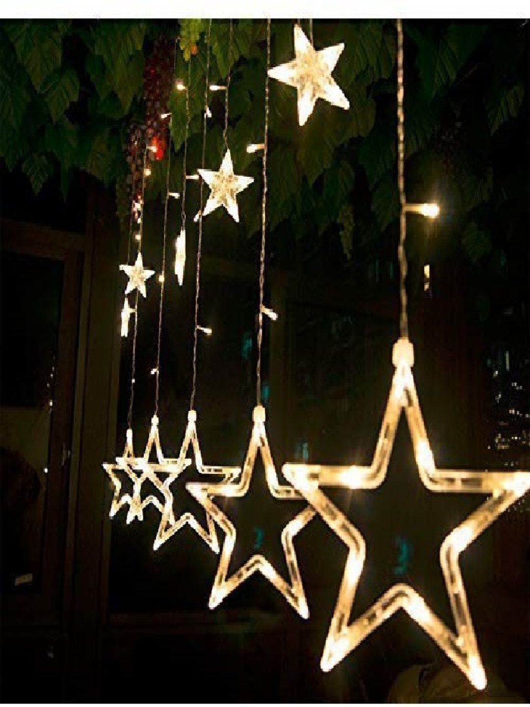 

SPARK WORLD 124 Yellow Star Shaped LED String Lights