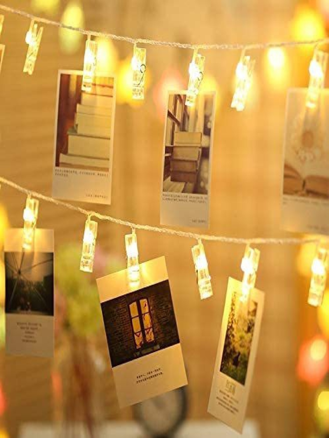 

ENORMITY Transparent & Yellow Photo Clip Waterproof String Lights