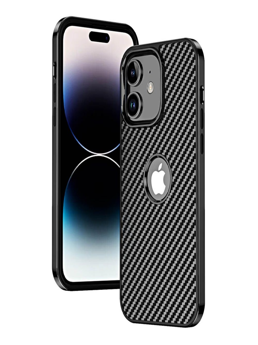 

Luxury Kase Geometric Printed iPhone 11 Back Case Mobile Accessories, Black