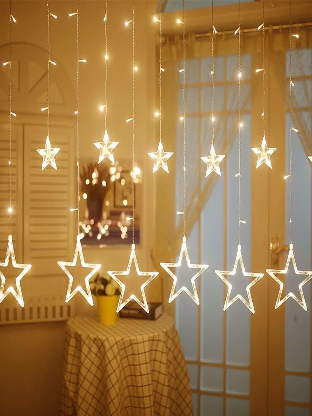 

SPARK WORLD Yellow Star Shape String Lights