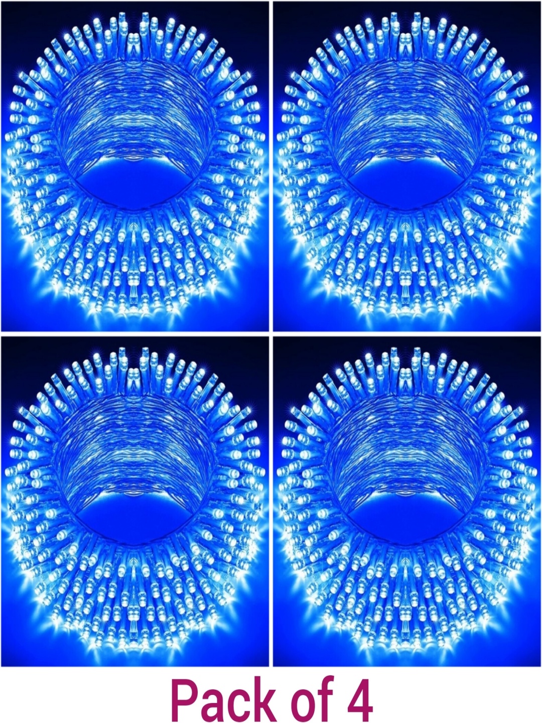

SPARK WORLD Blue 4 Pieces Rice-Shaped Fairy String Lights
