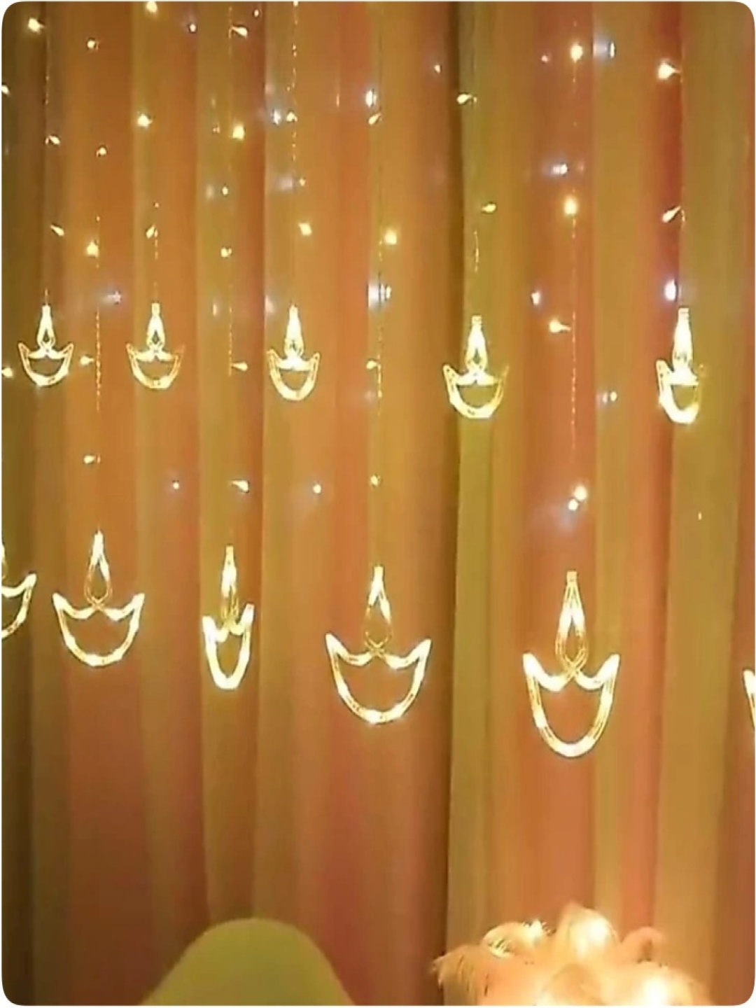 

ENORMITY Yellow Diya String Lights