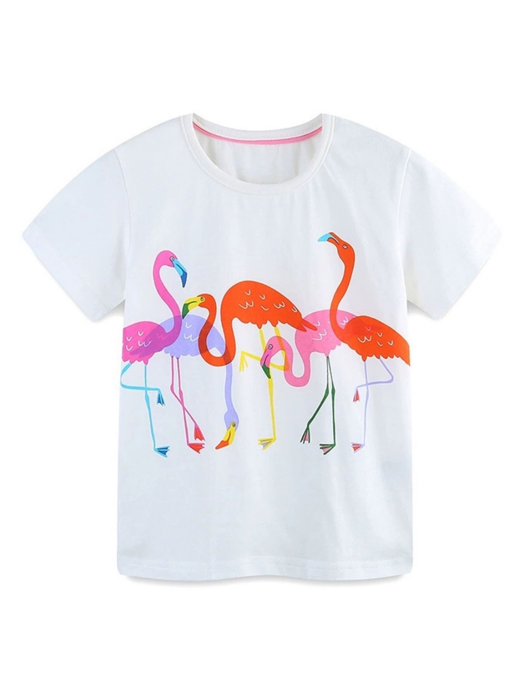 

LULU & SKY Girls Printed Applique T-shirt, White