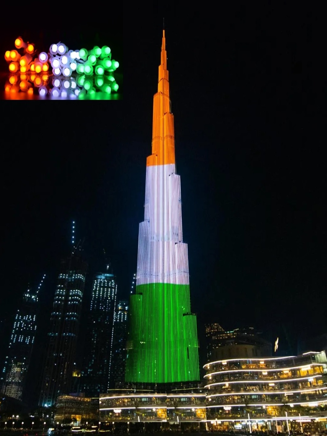 

SPARK WORLD Orange-Colored & Green LED String Lights