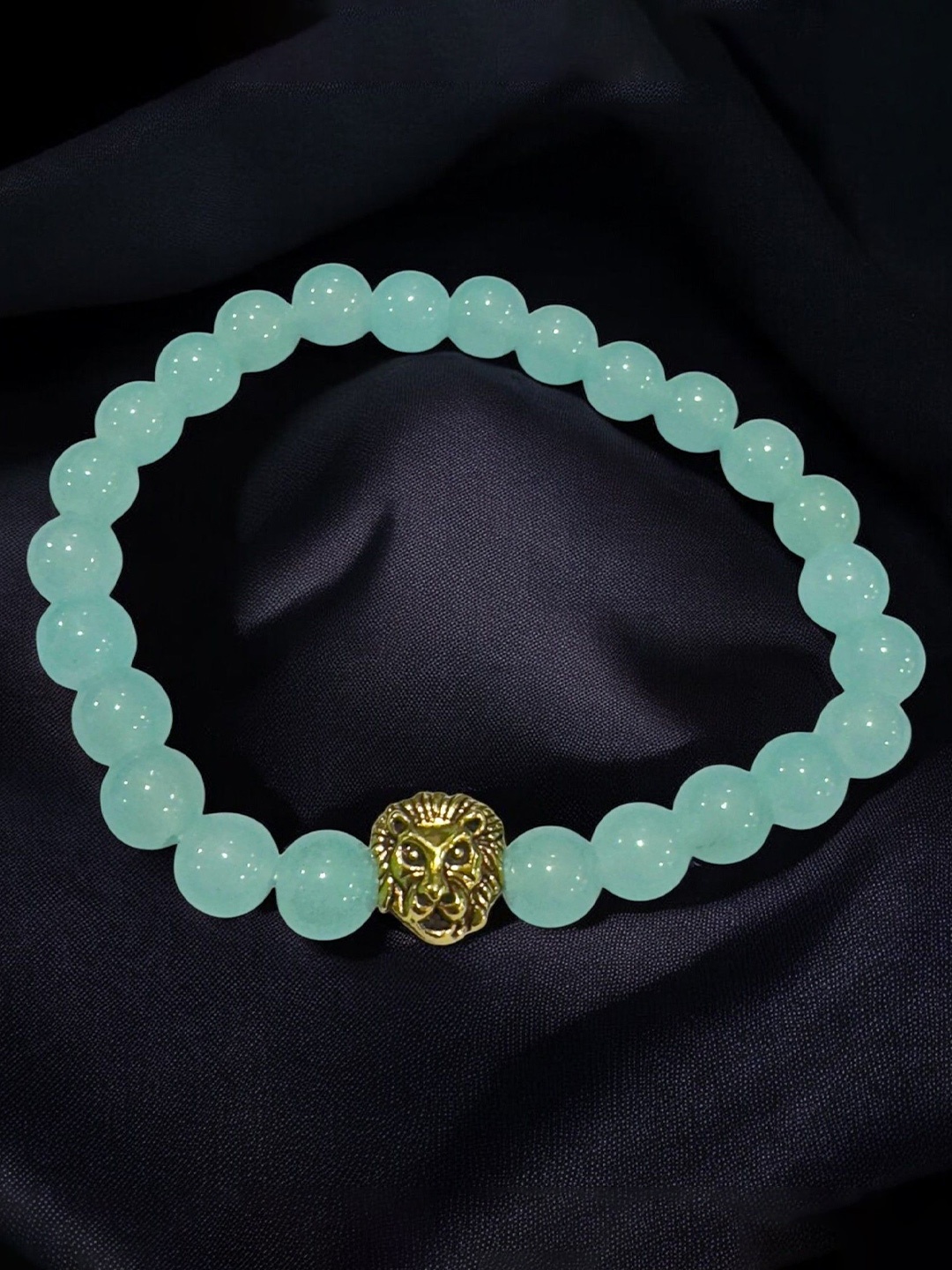 

AKLINA Artificial Beads Beaded Ceramic Elasticated Bracelet, Sea green