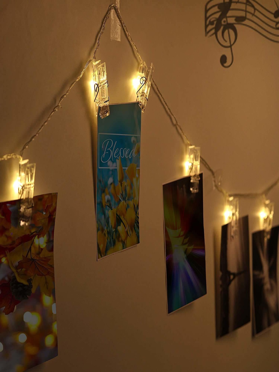 

SPARK WORLD Yellow Photo Clip String Lights